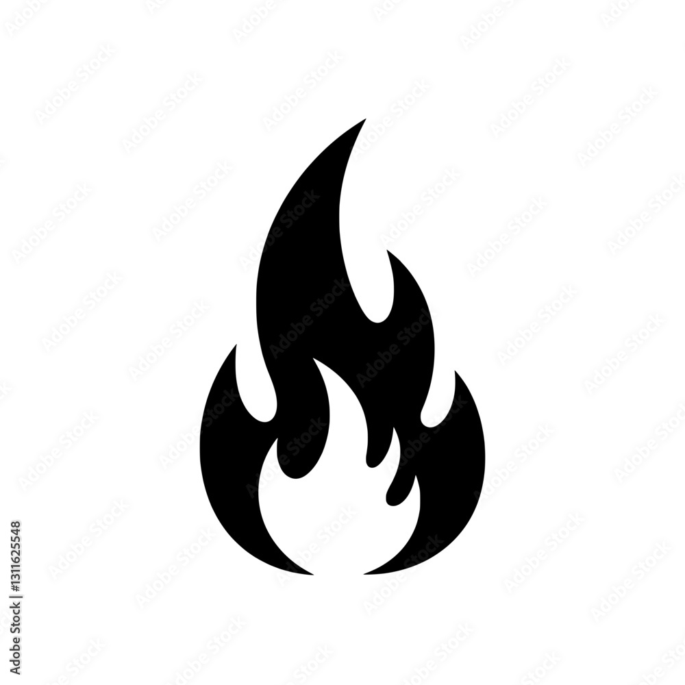 Eternal Flame Icon: A minimalist yet impactful design, featuring a stylized depiction of a flickering flame, rendered in a bold black silhouette, capturing the essence of energy and power. Eternal Flame Icon: A minimalist yet impactful design, featuring a stylized depiction of a flickering flame, rendered in a bold black silhouette, capturing the essence of energy and power.