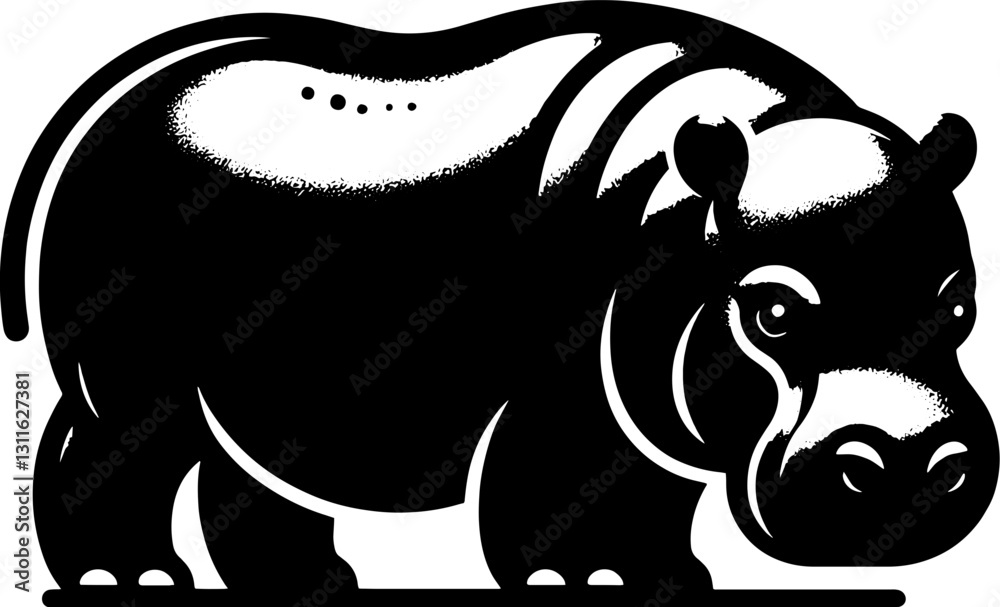 Obraz premium Pygmy Hippopotamus icon 15