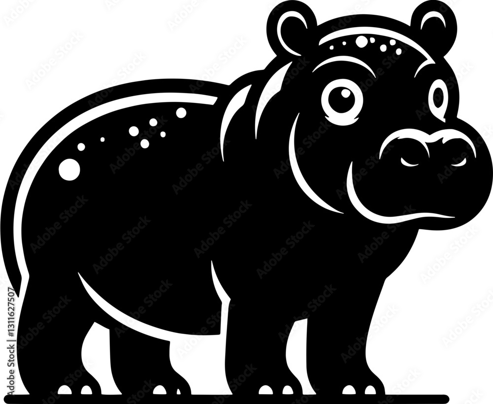 Fototapeta premium Pygmy Hippopotamus icon 11