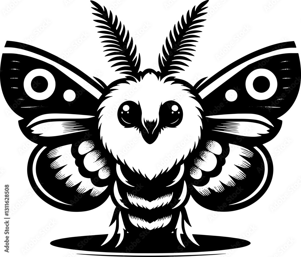 Fototapeta premium Puss Moth icon 2