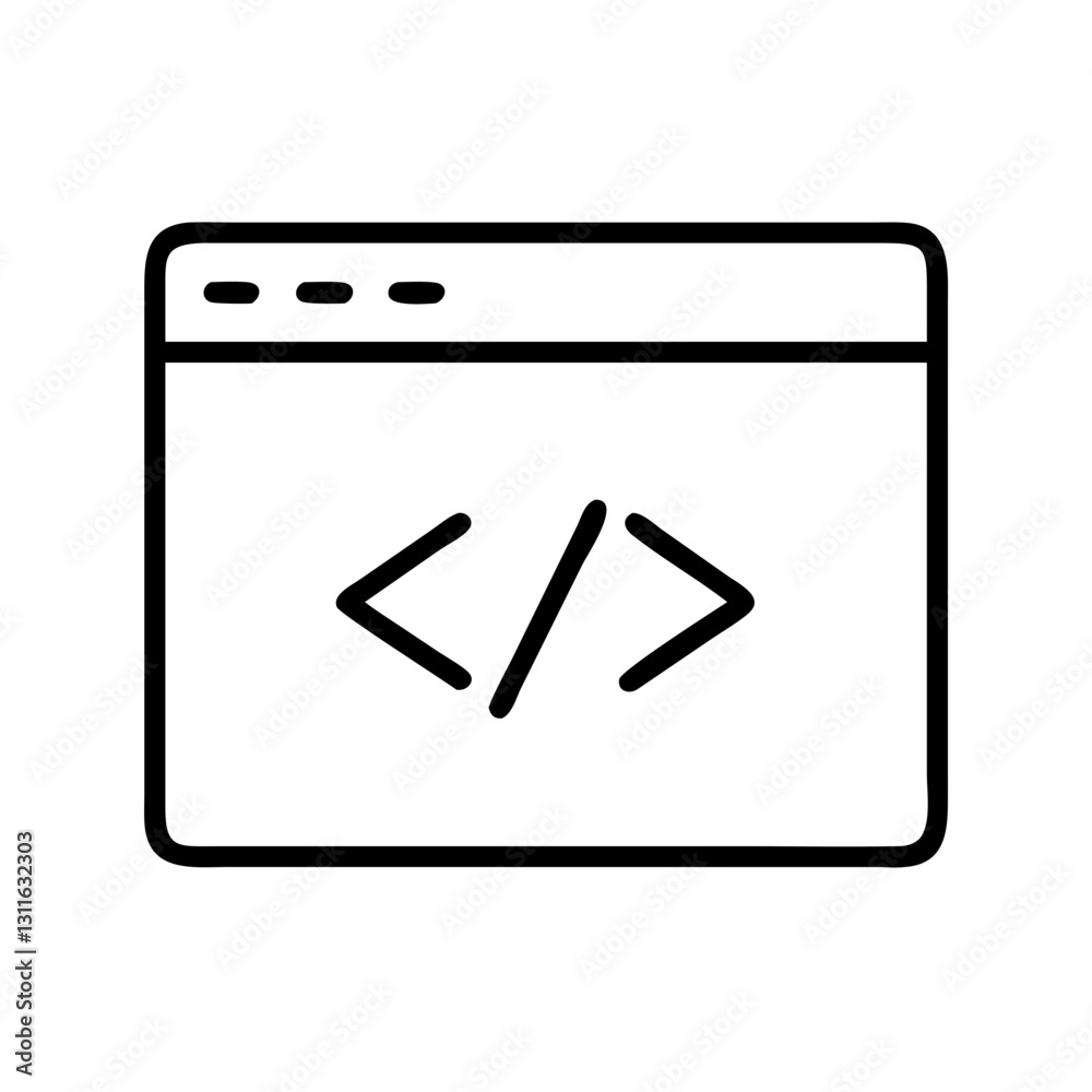 coding terminal icon, coding terminal line art - simple line art of coding terminal, perfect for coding terminal logos and icons coding terminal icon, coding terminal line art - simple line art of coding terminal, perfect for coding terminal logos and icons