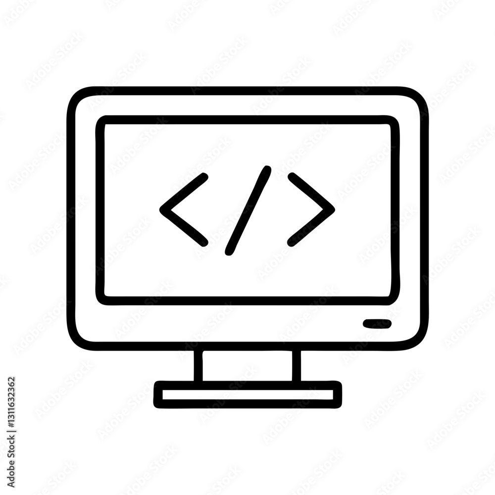 coding terminal icon, coding terminal line art - simple line art of coding terminal, perfect for coding terminal logos and icons coding terminal icon, coding terminal line art - simple line art of coding terminal, perfect for coding terminal logos and icons