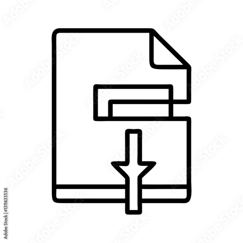 file compression icon, file compression line art - simple line art of file compression, perfect for file compression logos and icons