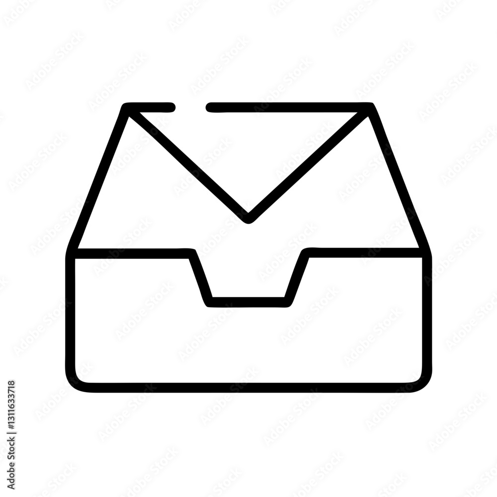 inbox icon, inbox line art - simple line art of inbox, perfect for inbox logos and icons inbox icon, inbox line art - simple line art of inbox, perfect for inbox logos and icons