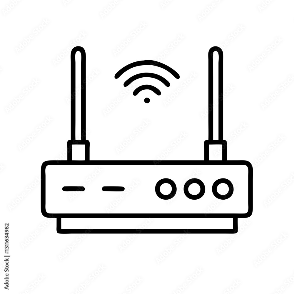 router icon, router line art - simple line art of router, perfect for router logos and icons router icon, router line art - simple line art of router, perfect for router logos and icons