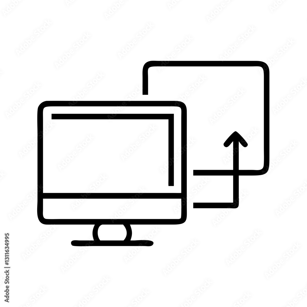 screen sharing icon, screen sharing line art - simple line art of screen sharing, perfect for screen sharing logos and icons screen sharing icon, screen sharing line art - simple line art of screen sharing, perfect for screen sharing logos and icons
