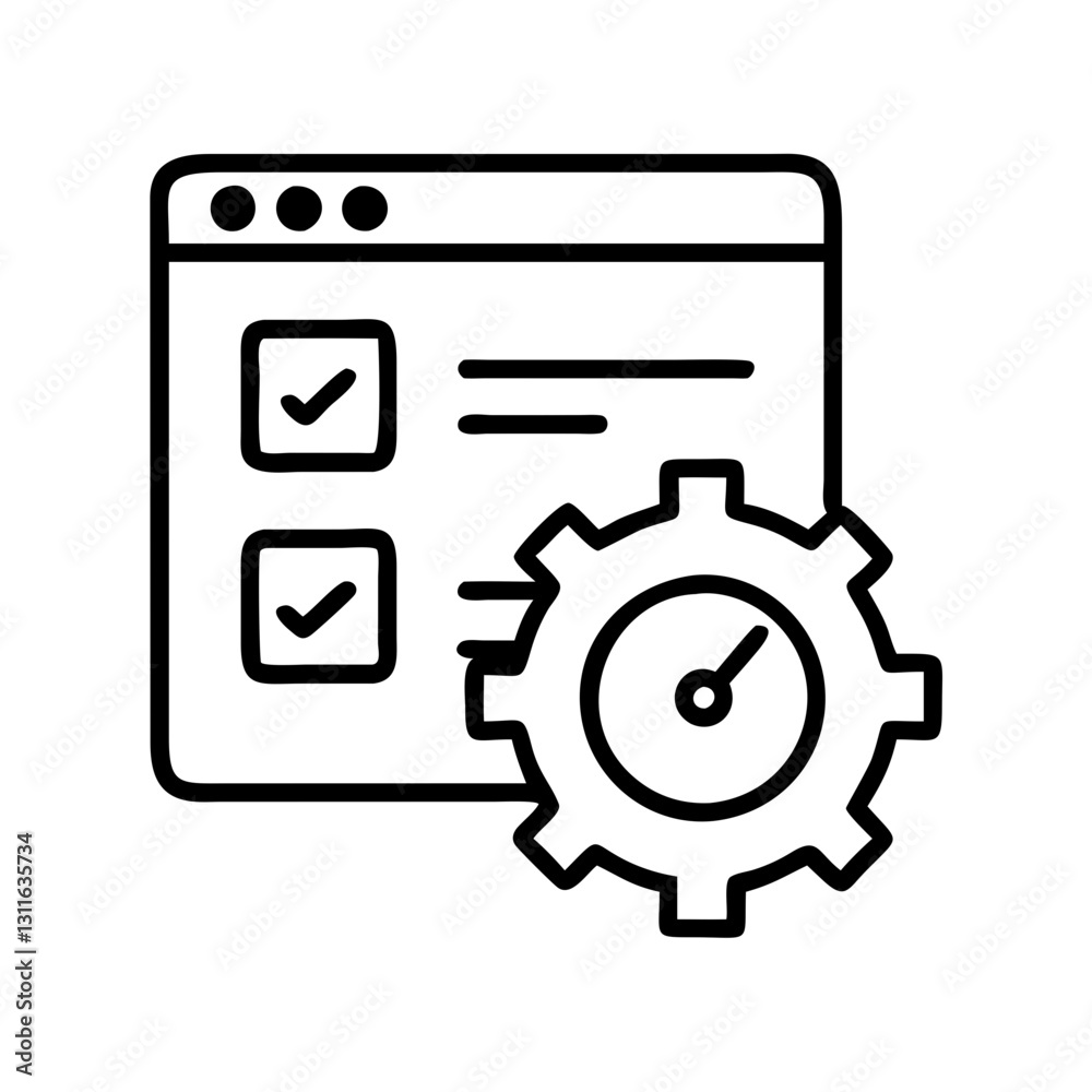 task manager icon, task manager line art - simple line art of task manager, perfect for task manager logos and icons