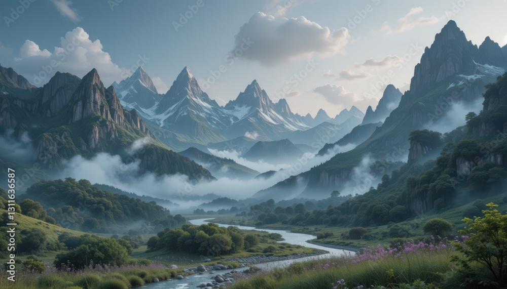 Obraz premium mountain landscape with snow