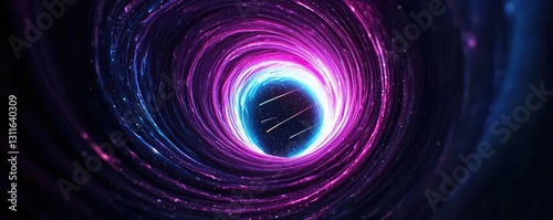 Aurora borealis northern lights idea. A mesmerizing view of a colorful vortex, evoking feelings of depth and wonder.