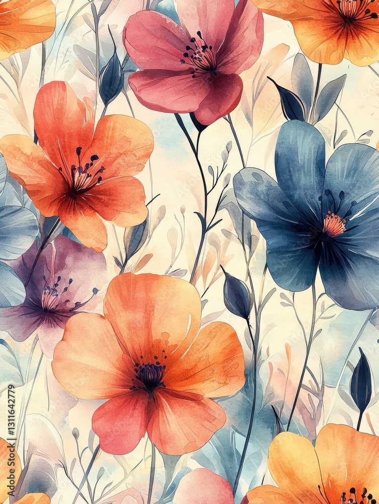 custom made wallpaper toronto digitalCheerful bunch of colorful flowers collected together in a beautiful natural setting Seamless Texture