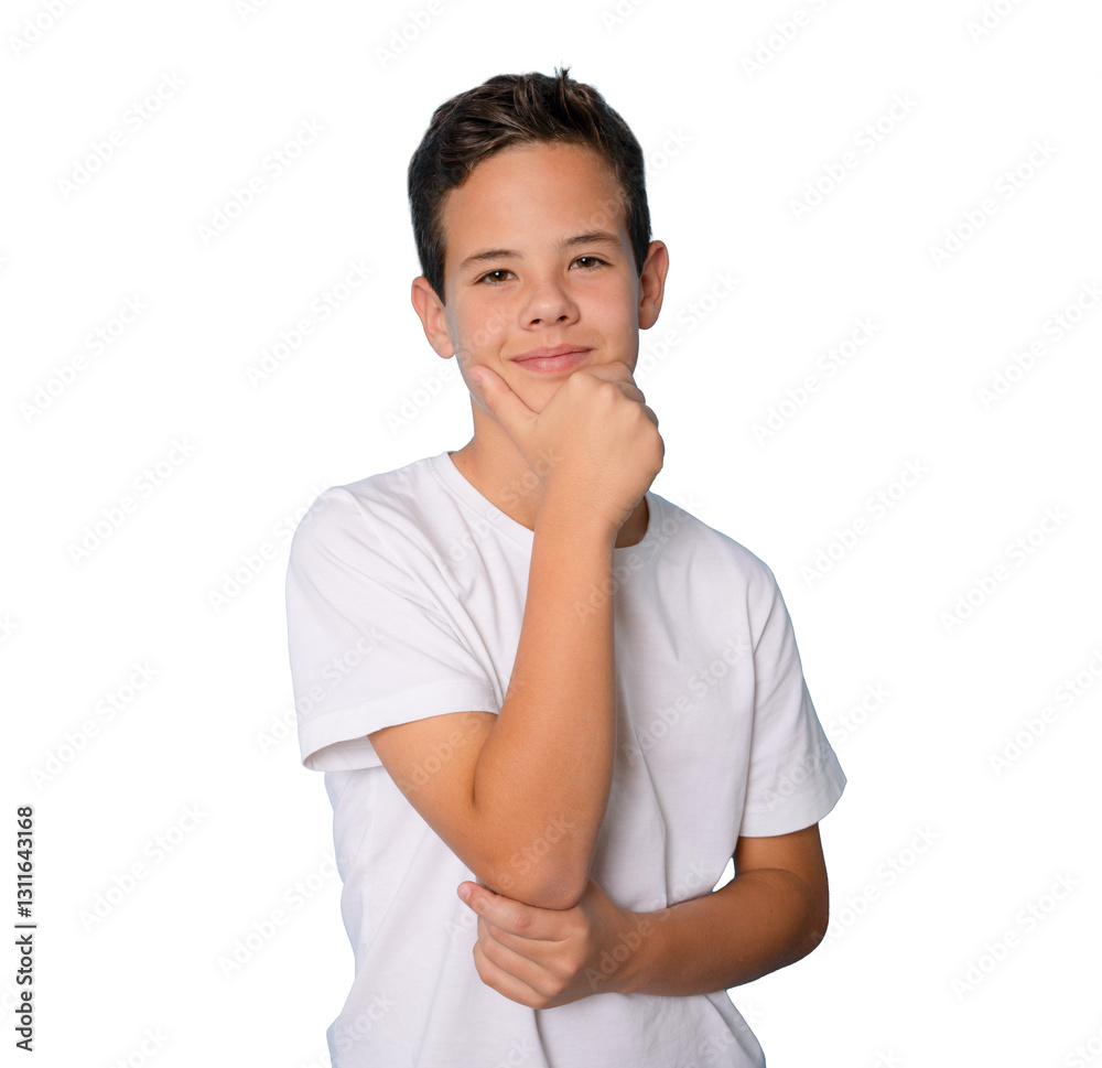 Young handsome boy portrait looking at camera standing isolated over transparent background. PNG transparent Young handsome boy portrait looking at camera standing isolated over transparent background. PNG transparent