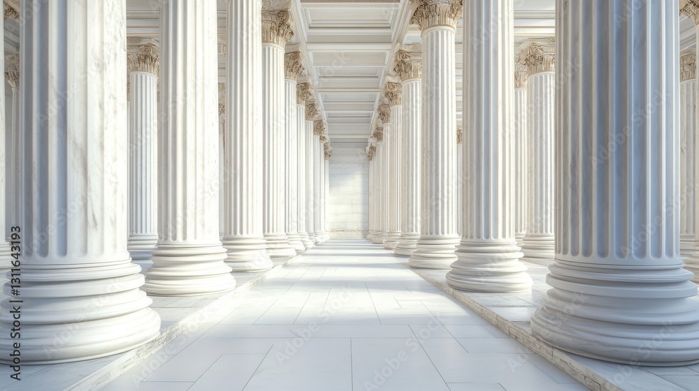 The elegance of classical architecture is captured in the sunlit marble columns of ancient Greece The elegance of classical architecture is captured in the sunlit marble columns of ancient Greece