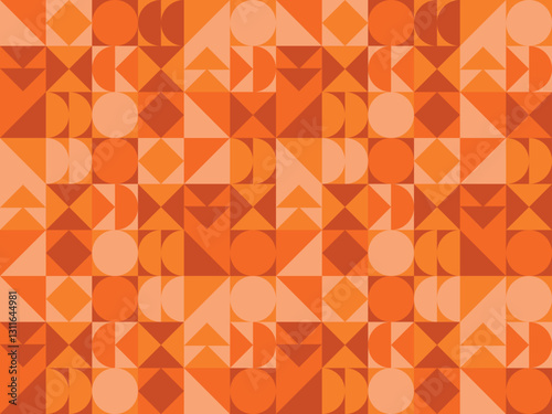 retro orange pattern floor wallpaper vector