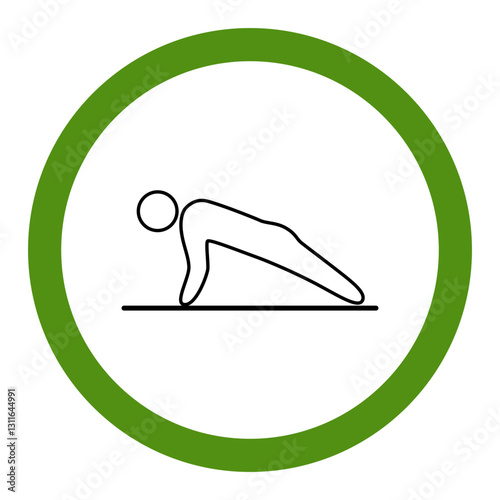 Push-Up Exercise Fitness Icon