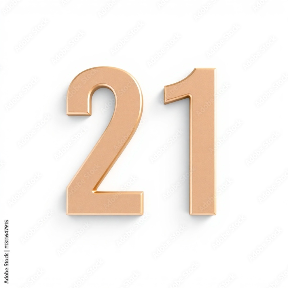 Professional-quality, high-resolution stock photo of the number 21, designed for commercial use, featuring a bold, clear typeface on a simple background Professional-quality, high-resolution stock photo of the number 21, designed for commercial use, featuring a bold, clear typeface on a simple background