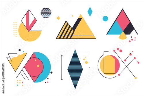 vector illustration of a set of christmas trees