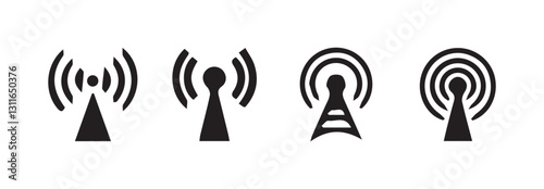 Wifi icon. Wifi icon set. Wireless and wifi icon or wi-fi icon sign for remote internet access. Network wifi business concept. Vector illustration Eps 10