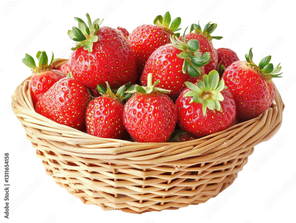 Isolated Basket of Strawberries Isolated Basket of Strawberries