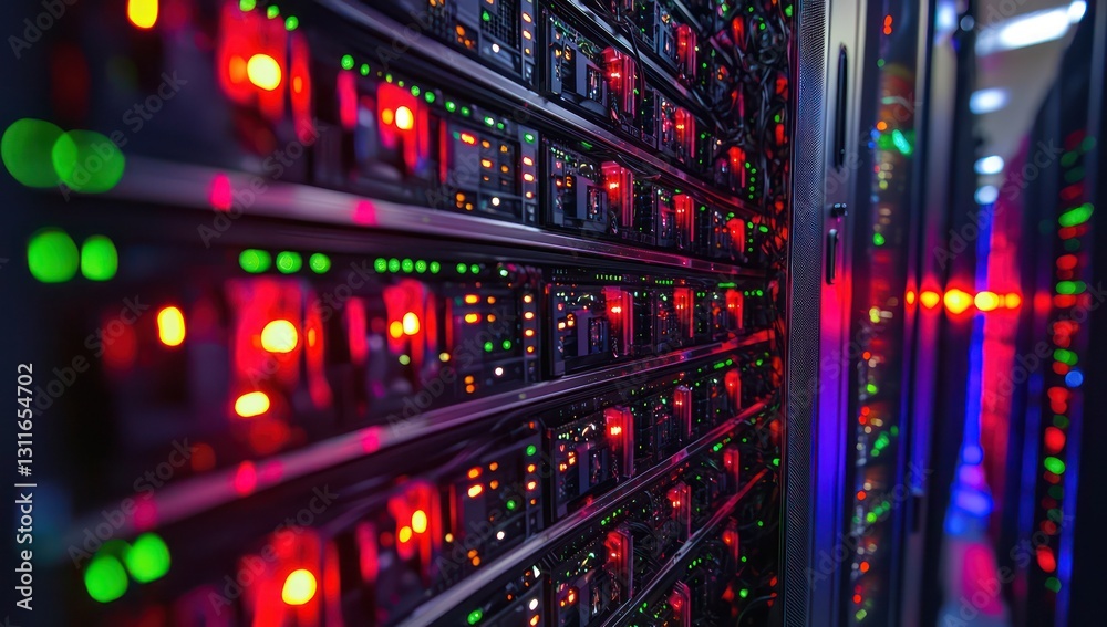 Advanced server settings are fine-tuned by an IT professional in a state-of-the-art data center. Advanced server settings are fine-tuned by an IT professional in a state-of-the-art data center.