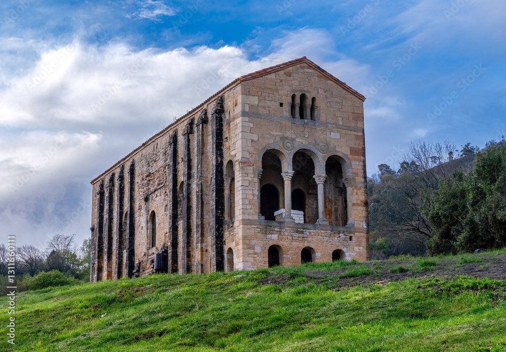 Fototapeta premium The roman catholic church of the Santa Maria del Naranco in Oviedo, Spain