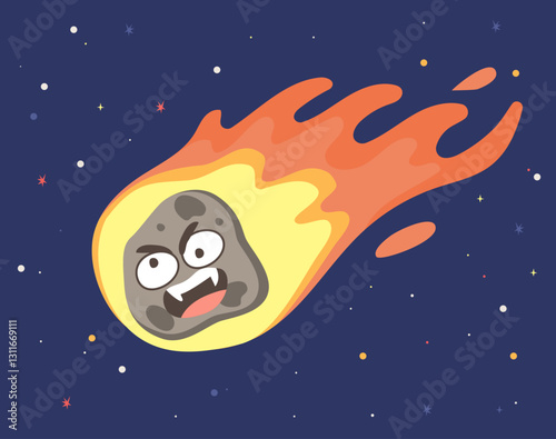 Funny flame meteorite aster...