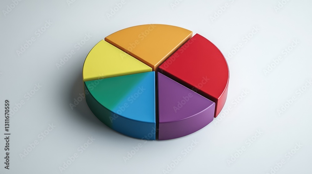 A blank business pie chart with a few data points on a white screen, with space for more figures. A blank business pie chart with a few data points on a white screen, with space for more figures.