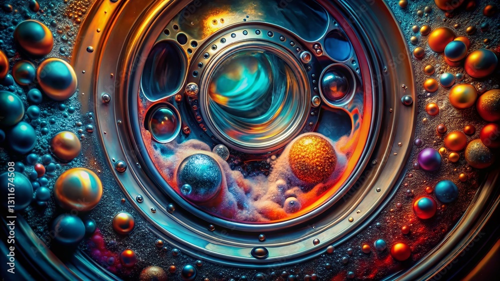 Urban Decay: Washing Machine Drum with Laundry Detergent Bubbles Texture - Abandoned Industrial Photography Urban Decay: Washing Machine Drum with Laundry Detergent Bubbles Texture - Abandoned Industrial Photography