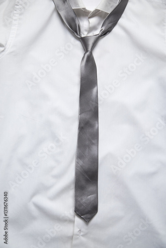 Necktie on business shirt. Fashion