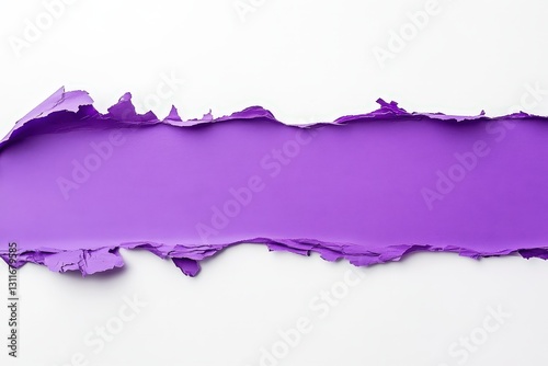 Wallpaper Mural A vibrant purple strip of torn paper against a white background, creating a striking visual contrast. Torontodigital.ca
