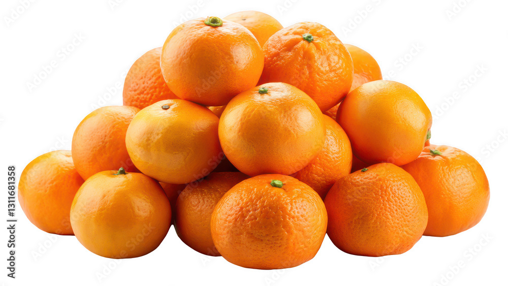 Vibrant Pile of Fresh Oranges Isolated on White Background Vibrant Pile of Fresh Oranges Isolated on White Background