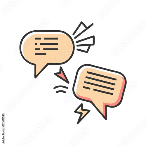 Speech bubbles with animated chat lines