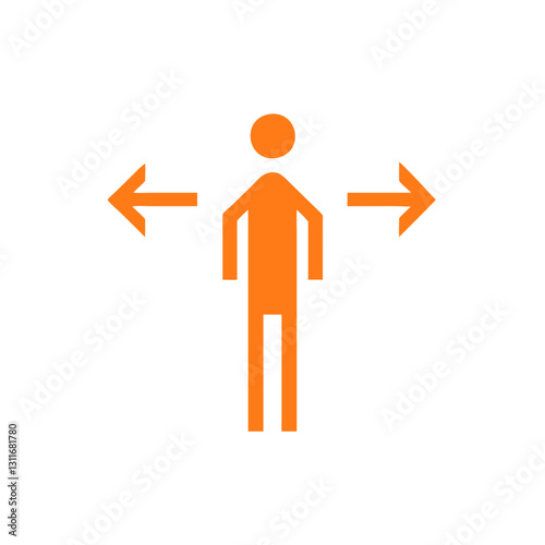 Minimalistic decision-making icon