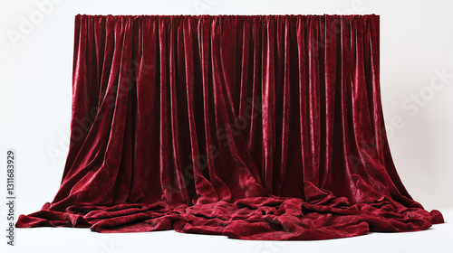 Wallpaper Mural Red Velvet Curtain Draped Fabric Luxurious Texture Studio Backdrop Torontodigital.ca