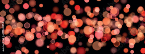 Abstract color shining bokeh isolated on transparent background. Lights and sparks glitter glowing effect. Lens flare Christmas or New Year holiday card.