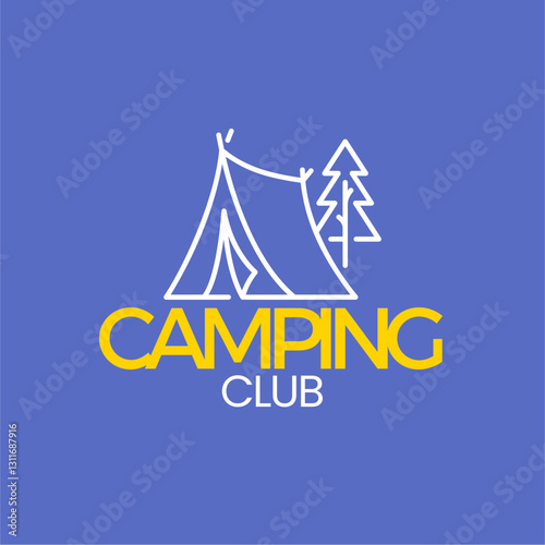 camping club logo vector illustration design
