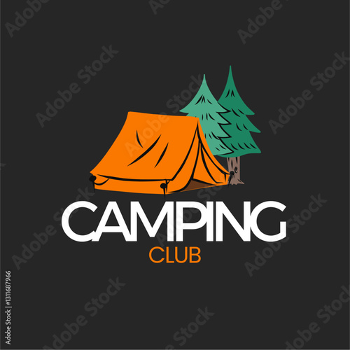 camping club logo vector illustration design