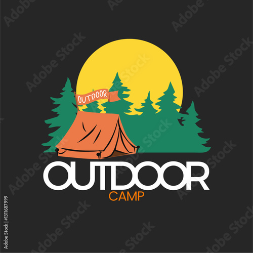 camping club logo vector illustration design