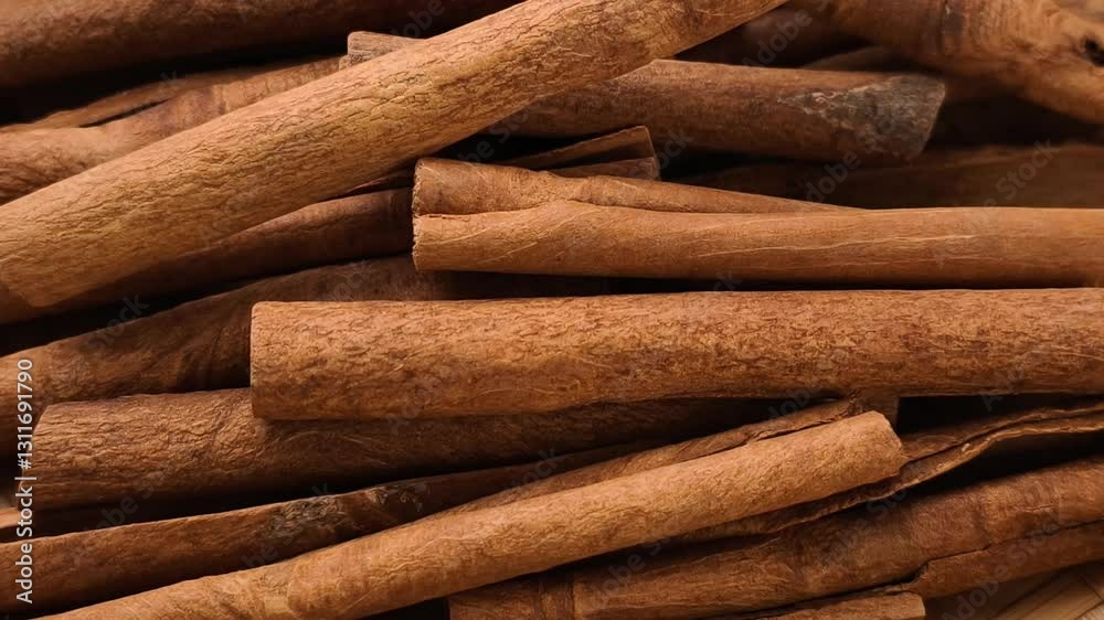 Close-up of dried cinnamon Close-up of dried cinnamon