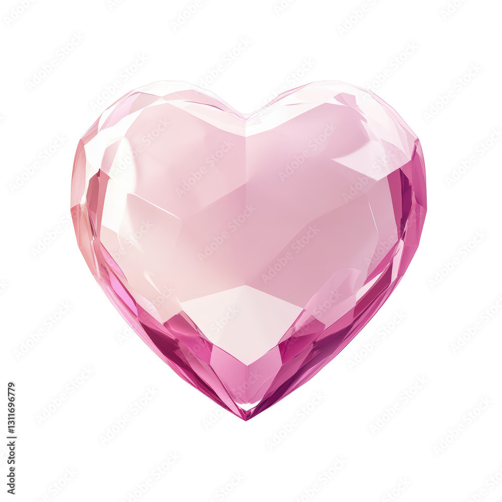 Crystal Heart: A faceted crystal heart glows with a gentle light, symbolizing love, romance, and delicate beauty. Crystal Heart: A faceted crystal heart glows with a gentle light, symbolizing love, romance, and delicate beauty.