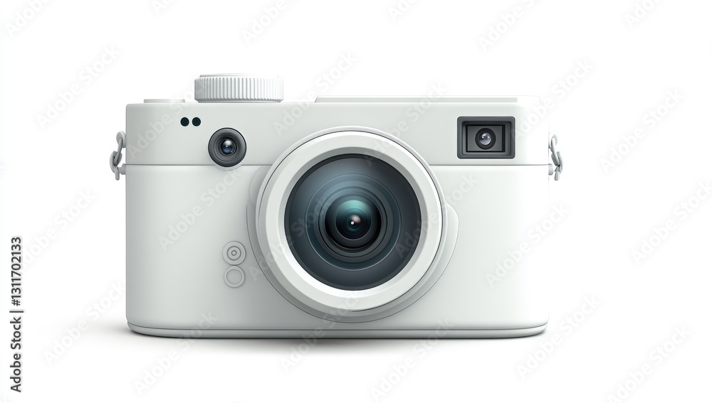 An icon for my app that contains camera features, a white background, 3D rendering, An icon for my app that contains camera features, a white background, 3D rendering,