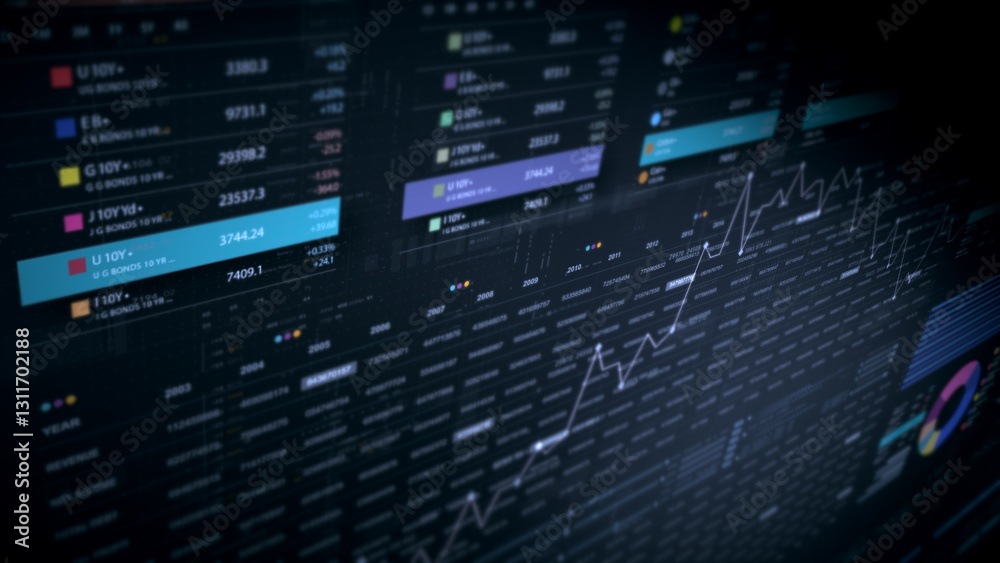 Dynamic data visuals for business info graphics, animated charts, and data-driven insights for a business meeting mock-up. Explore the world of trading, stock exchanges, and crypto Dynamic data visuals for business info graphics, animated charts, and data-driven insights for a business meeting mock-up. Explore the world of trading, stock exchanges, and crypto