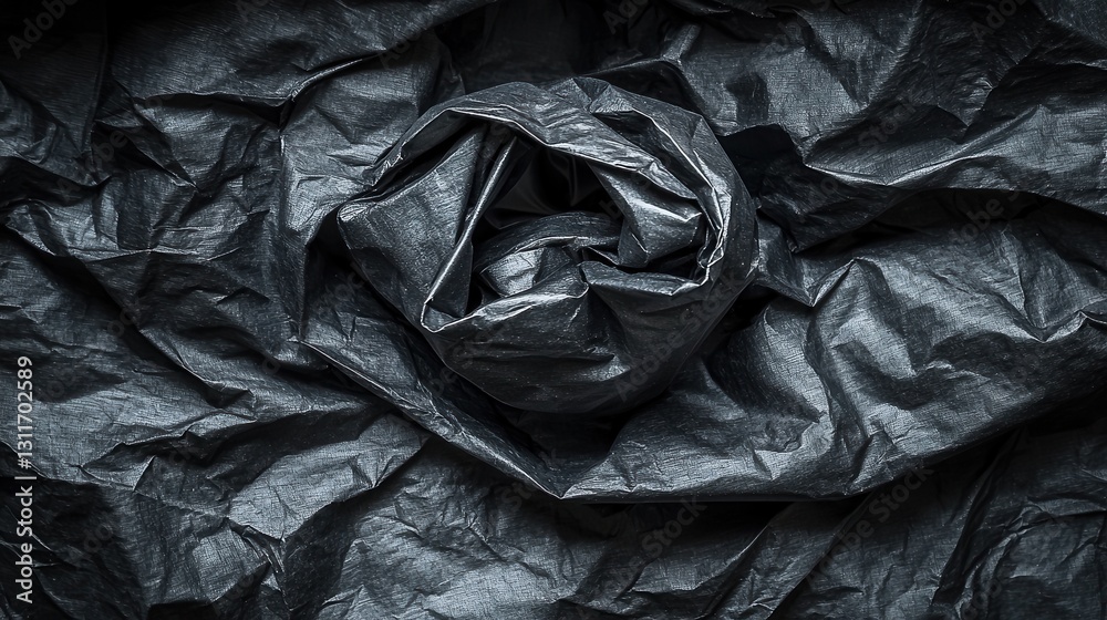 Crumpled Black Fabric Texture Crumpled Black Fabric Texture