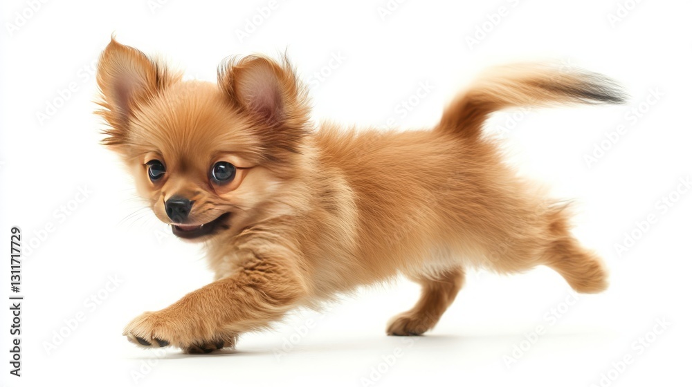Obraz premium Generic Playful Puppy Perspective Chasing Tail Colorful