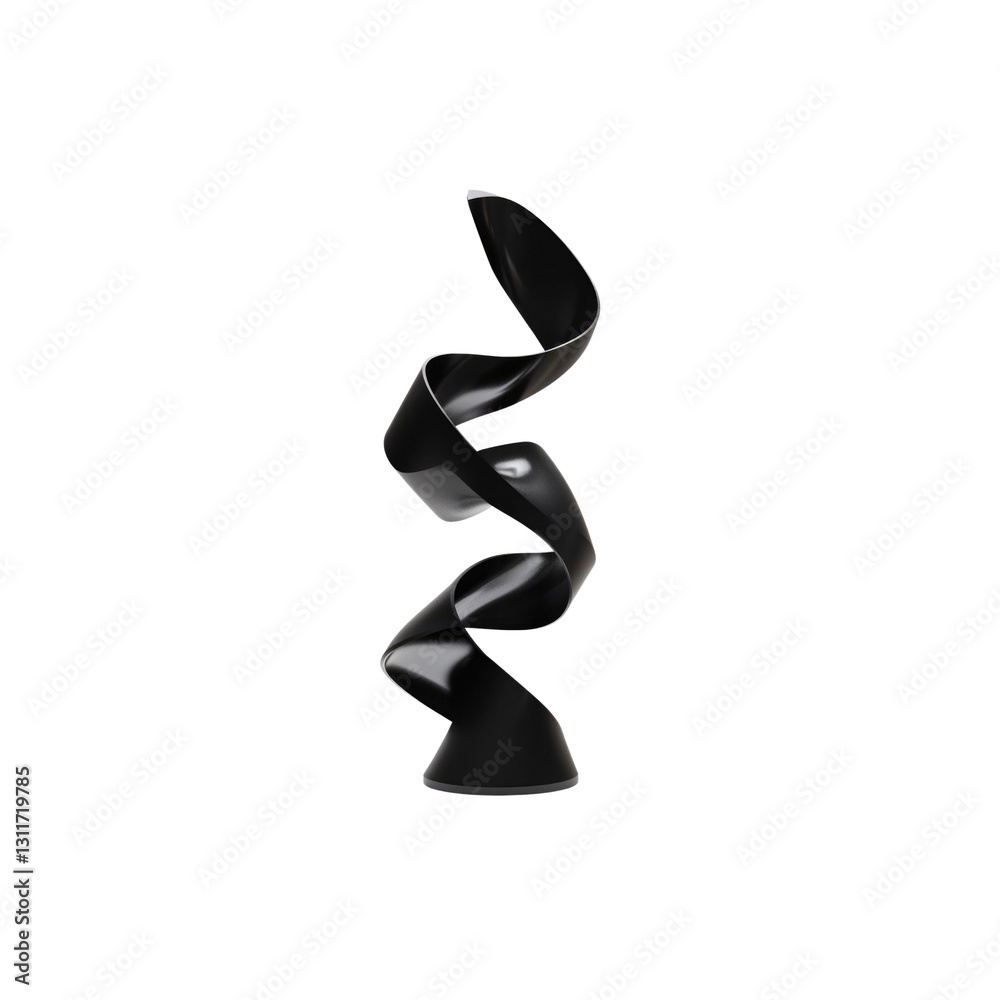 Abstract Black Spiral Sculpture - Modern Art Design Abstract Black Spiral Sculpture - Modern Art Design