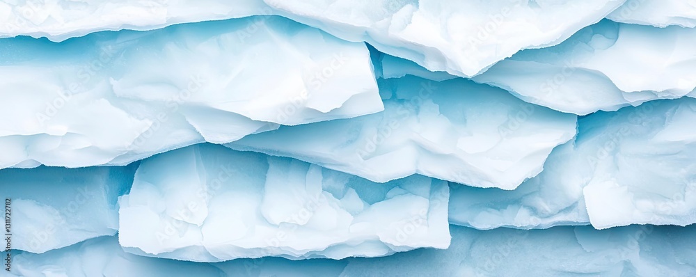 Obraz premium Iceberg melting concept. A close-up view of icy formations highlighting textures and shades of blue.
