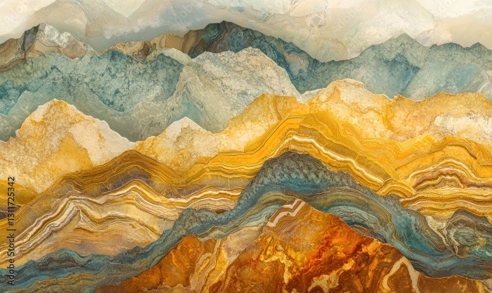 Naklejka premium Macro shot of natural Jasper gem or mineral texture background, organic stones patterns and colors. Abstract geological ornaments unique structures, AI generated
