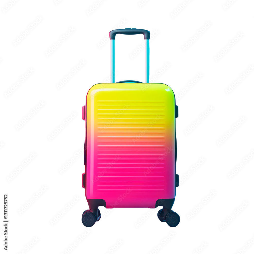 Vibrant Gradient Color Luggage Set Positioned Vibrant Gradient Color Luggage Set Positioned