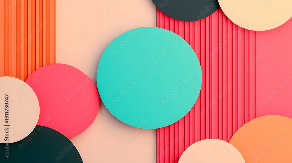 Dynamic colorful geometric shapes abstract art digital design modern studio aesthetic display Dynamic colorful geometric shapes abstract art digital design modern studio aesthetic display