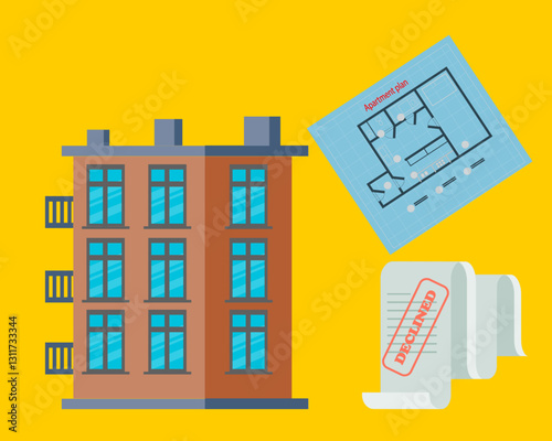 declined loan application for apartment