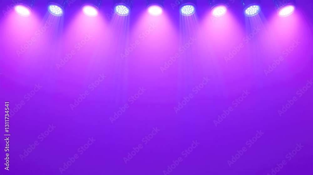 Obraz premium Purple stage lights illuminating event space with vibrant glow